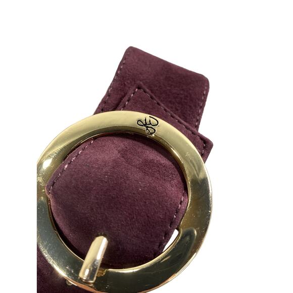 Coquette Sam Edelman Womens 9 Maroon Suede Boho Slingback Pointed Toe Heels - Picture 7 of 10